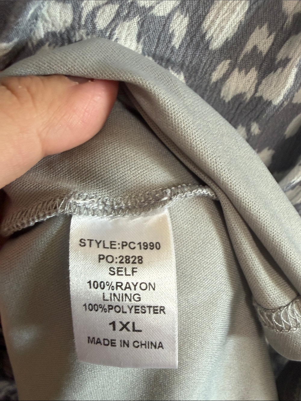 Gray & White Printed Tiered Women's Dress - Picture 10 of 12